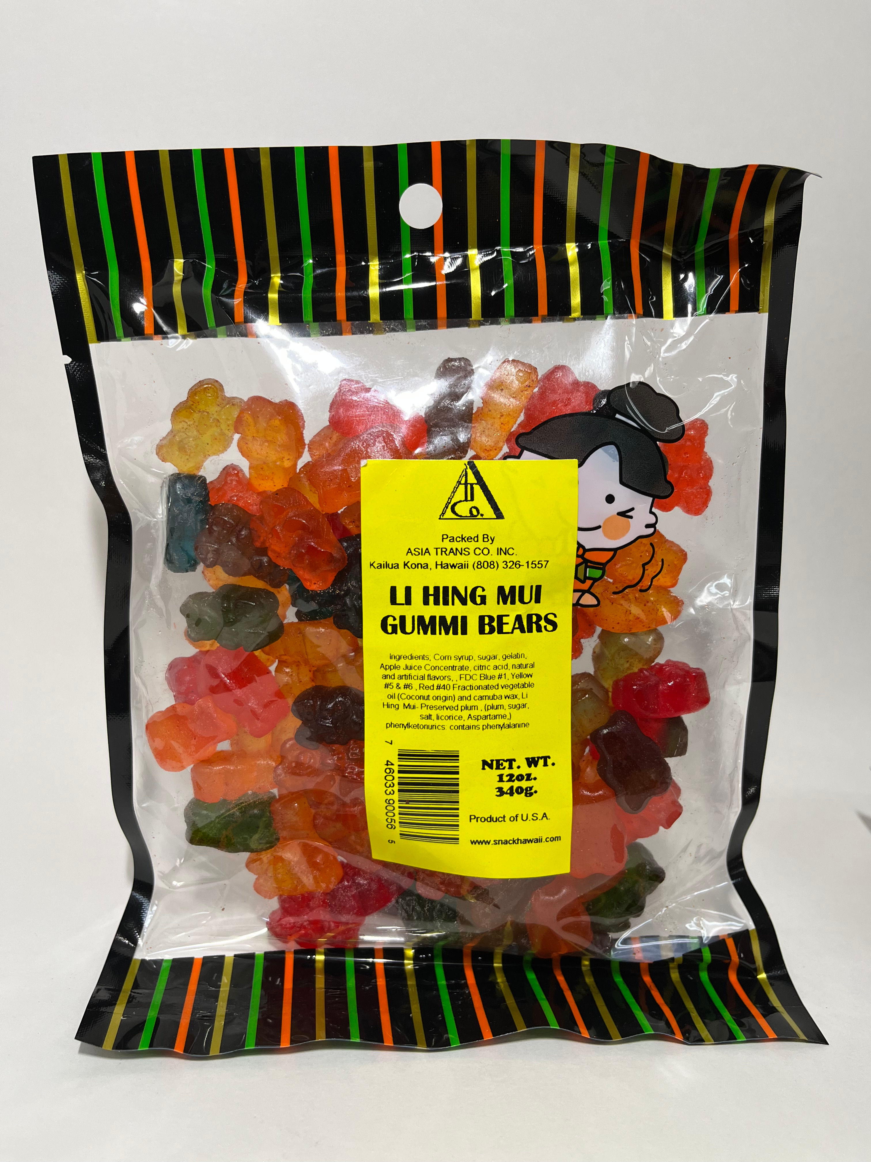 Asia Trans, Li Hing Mui Gummi Bears - 12oz