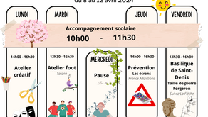 Semaine éducative et ludique du 8 au 12 avril 2024