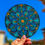 Thumbnail: 8” Teal & Gold Mandala on durable drawing board