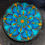 Thumbnail: 8” Teal & Gold Mandala on durable drawing board