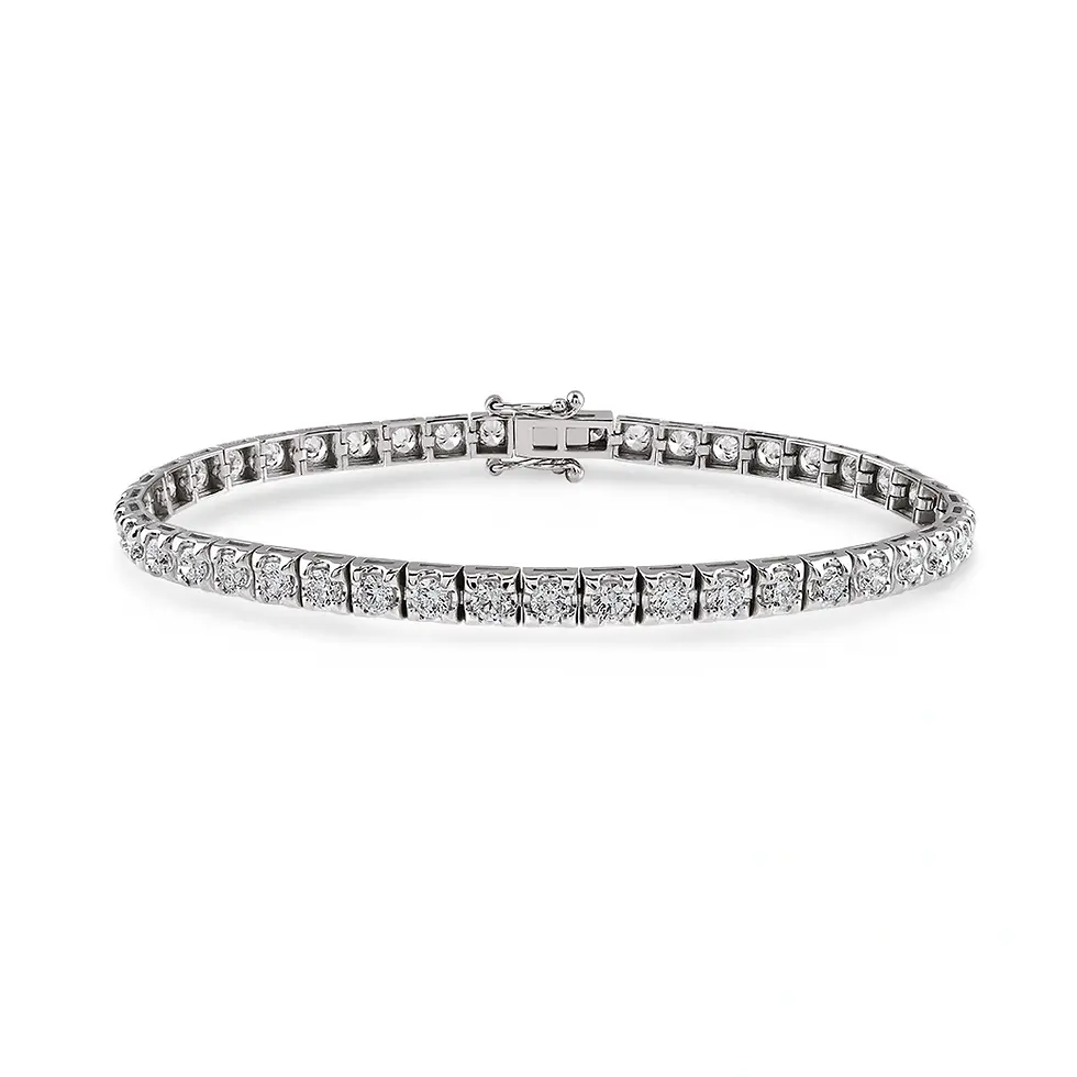 Miniatura: Bransoletka tenisowa z diamentami o masie 4,00 ct
