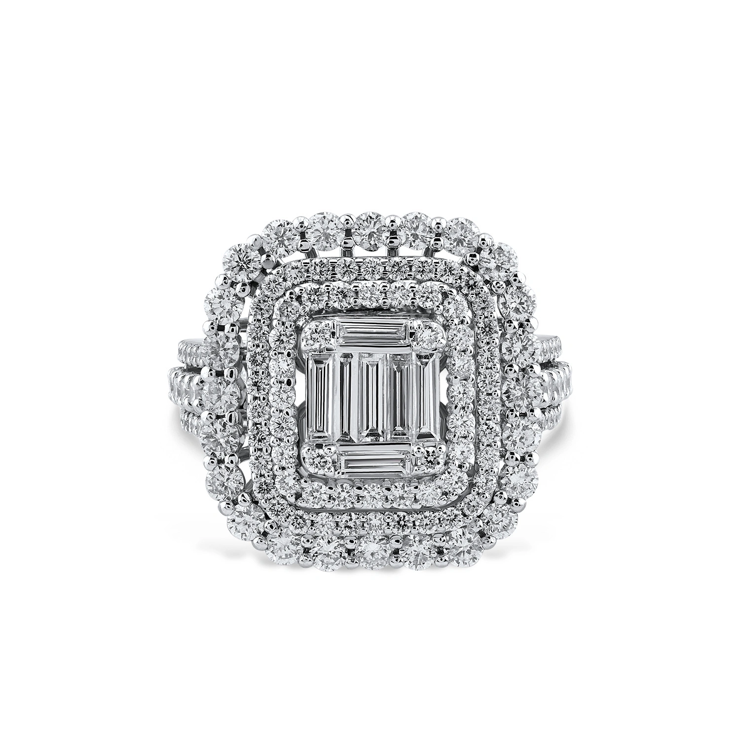 2.17 ct Baguette Diamond Statement Ring