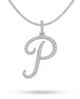 Diamond P Necklace
