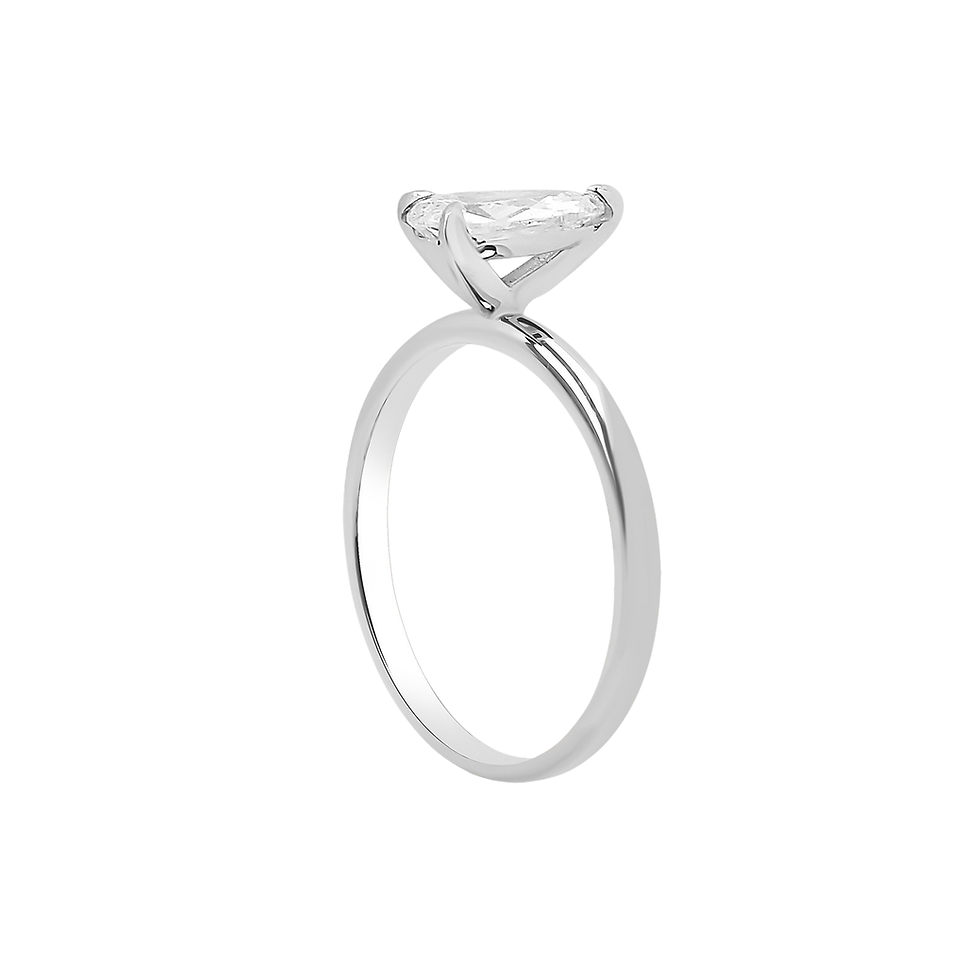 Thumbnail: Pear Diamond Ring -0.70 ct-