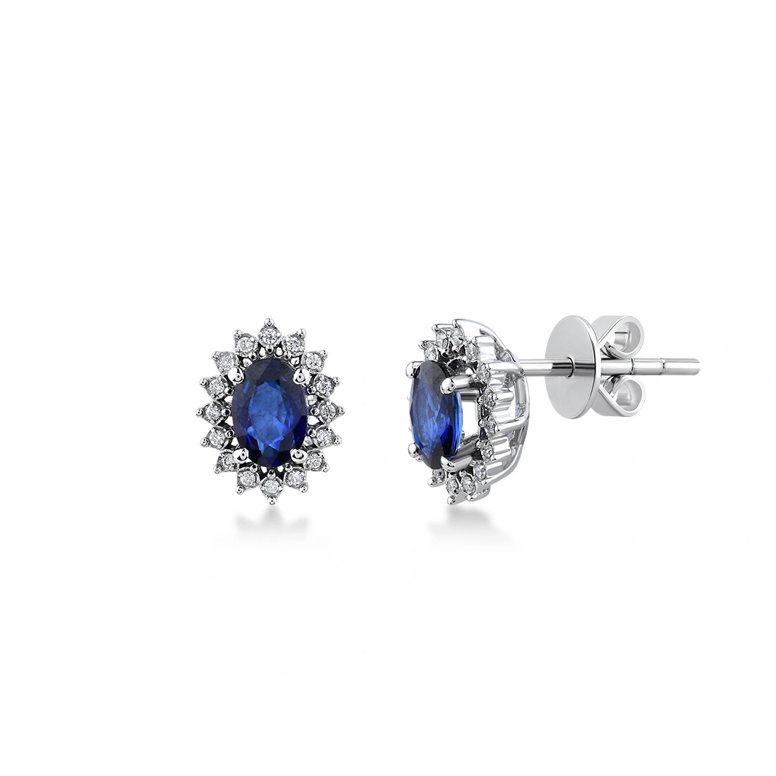1.00 ct Diamond Sapphire Earring