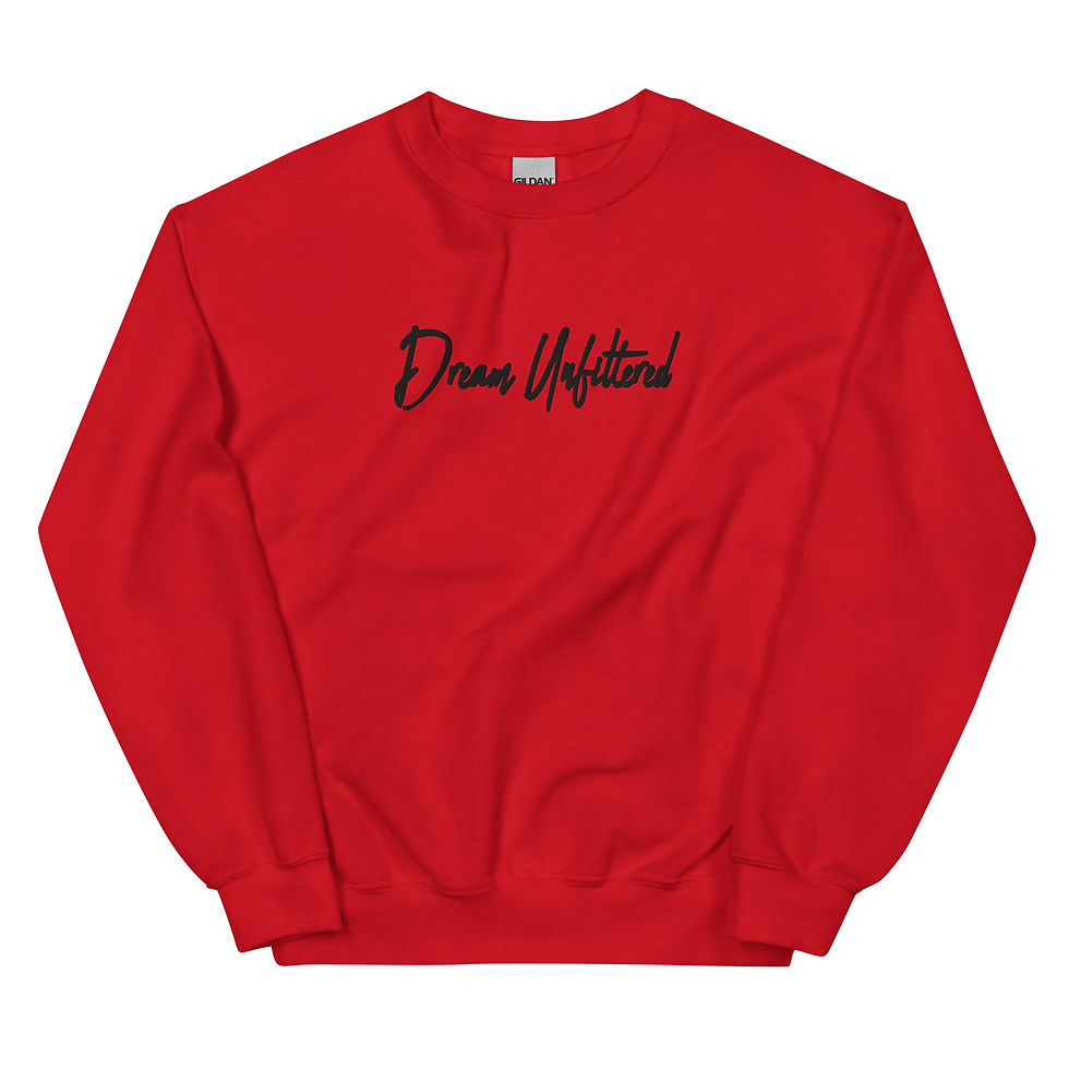 "Dream Unfiltered" Signature Crewneck - Red/Black