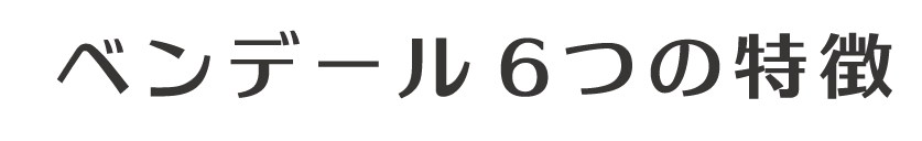 ベンデール6つの特長