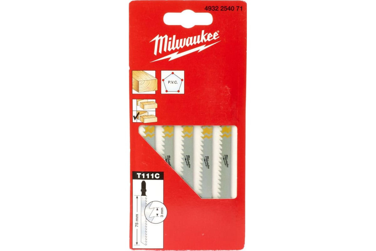 Полотно по дереву T111C (5 шт; 75 мм) Milwaukee 4932254071