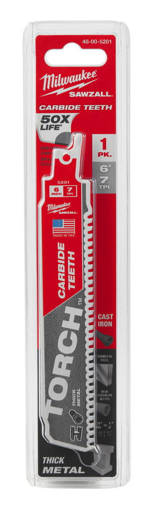 Полотно THE TORCH TCT CARBIDE (150x3,6 мм) для шабельної пили Milwaukee 48005201