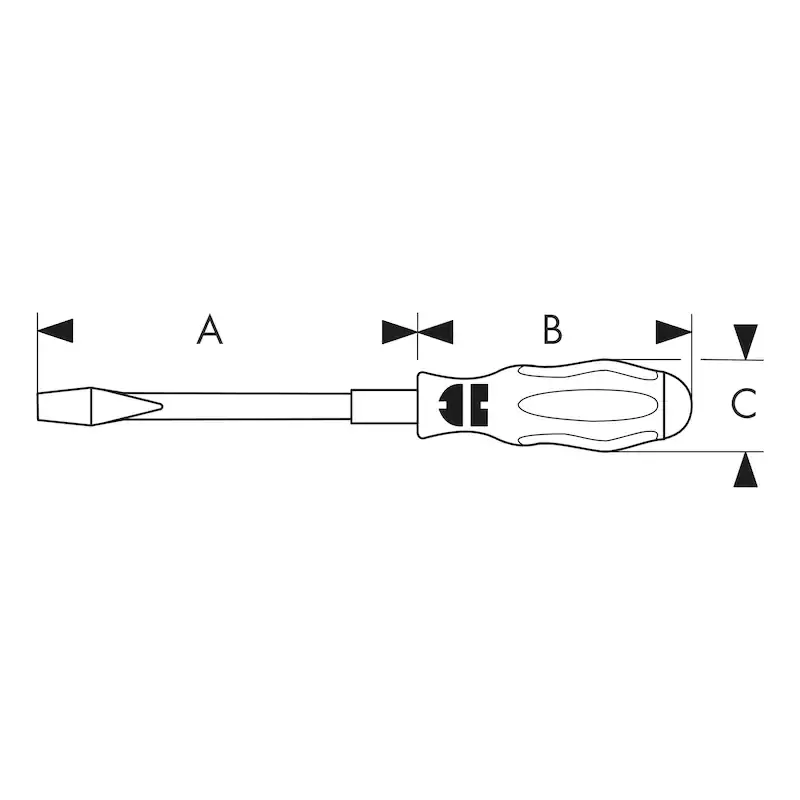 Прев'ю: Викрутка плоский шліц 0.6х3.5х100 Zebra Wurth 0613631035