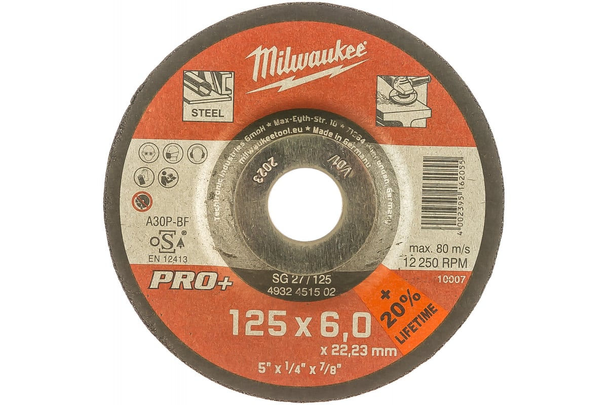 Відрізний диск SG 27/125x6 INOX PRO+ Milwaukee 4932451502