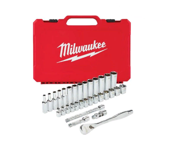 Набір метричних та дюймових головок 32 шт Milwaukee 4932464945