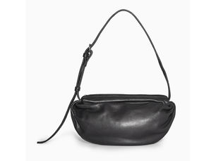 Get Your Hands on the Stylish Rock-Bottom Prices 2024 New High-quality Leather Pleated Hand Grip Half-moon Shoulder Bag Light Luxury Fashion Simple Cross-body Bag For Ladies Tide Now