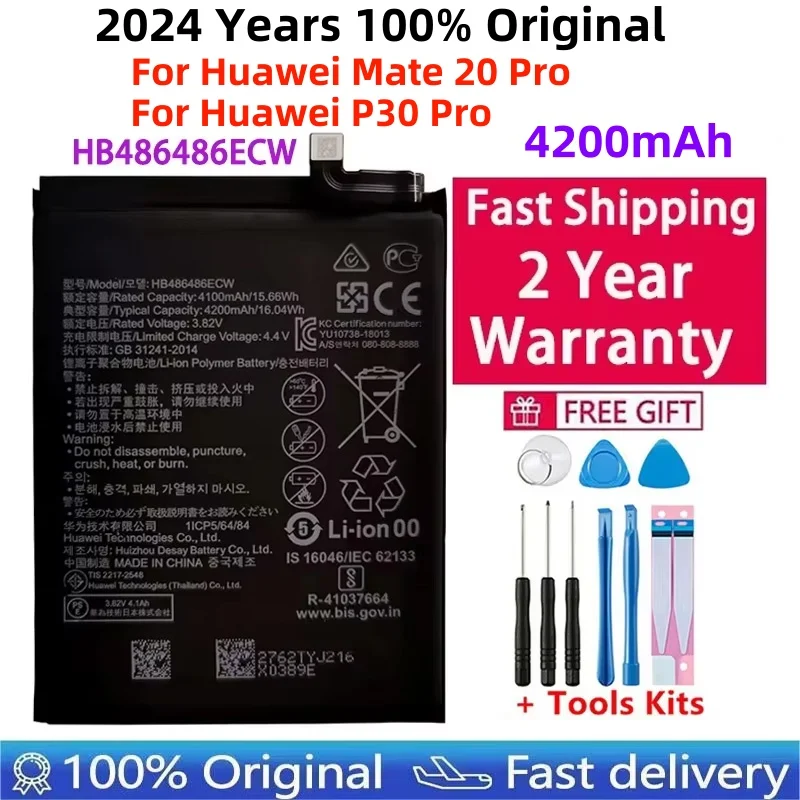  Ultimate Price Drops 2024 100% Original High Quality 4200mAh HB486486ECW Mobile Phone Battery For Huawei P30 Pro Mate20 Pro Mate 20 Pro Batteries