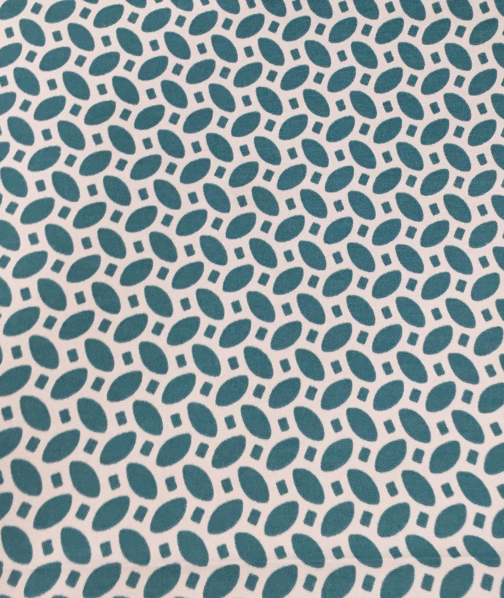 teal on white fabric