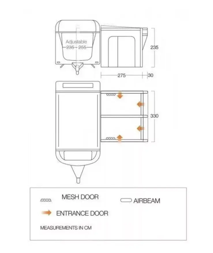Thumbnail: Vango Riviera Air 330 Elements ProShield Caravan Awning