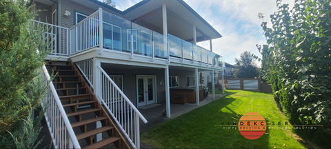 Vinyl Decking - The Waterproof Deck 68 mil - Vinyl Decking width 6-8 ft. Vinyl Decking - Roof - Flexstone - Vinyl Repair - Plywood Repairs - Railing - Topless Glass Railing System - Glass component system - Welding picket railing - Handrails - Duradek - More