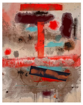 Abstract painting, painting, pop art, political art, Tony Larson, California artists.