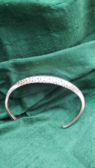 Silver Coloured Harley Davidson Slave Bangle