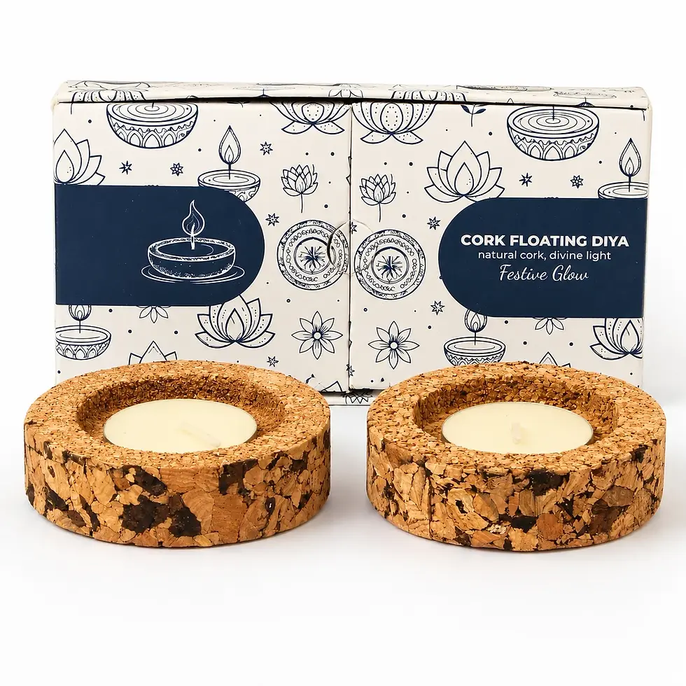Thumbnail: Floating Cork Diya (Set of 2)