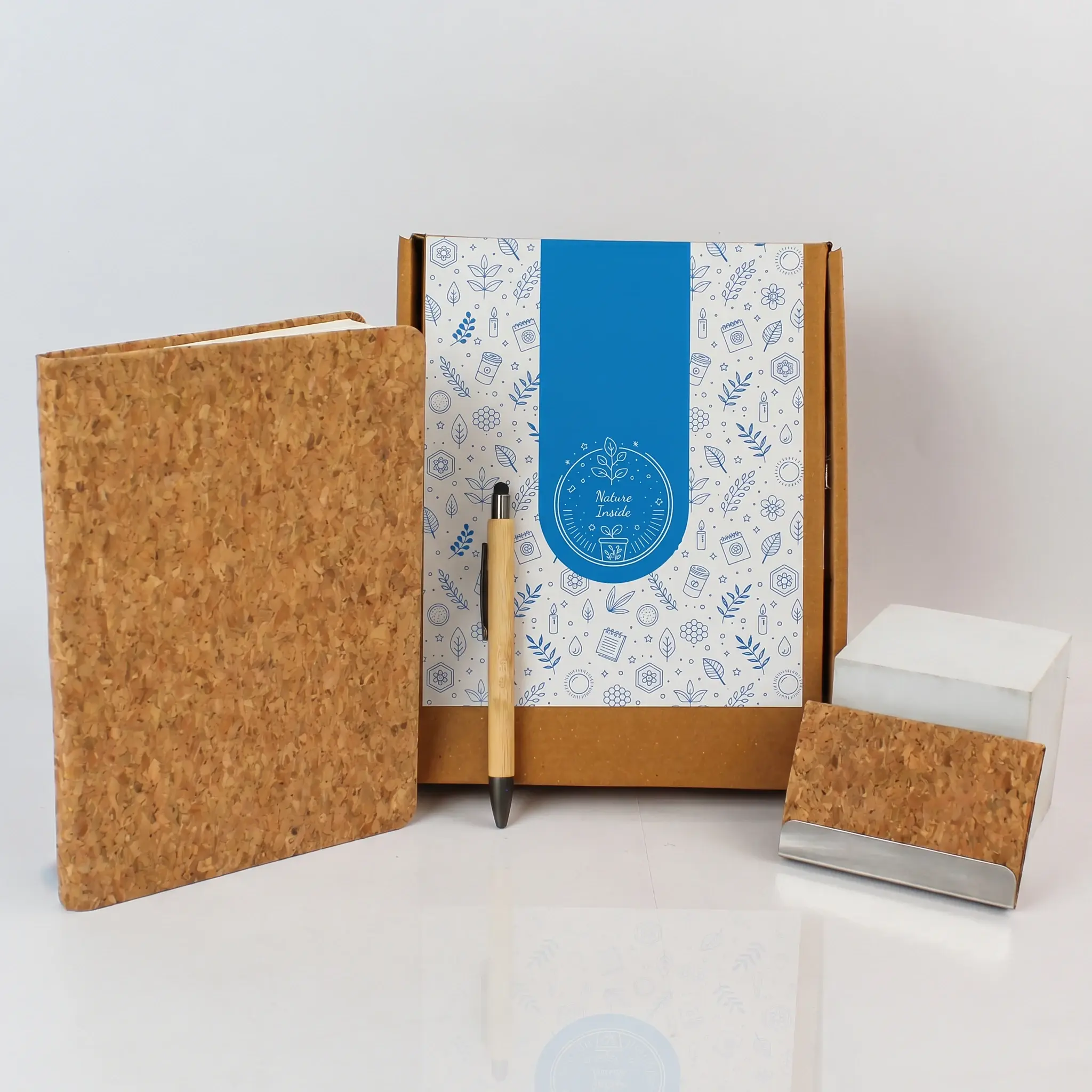 Cork & Bamboo Stationery Set