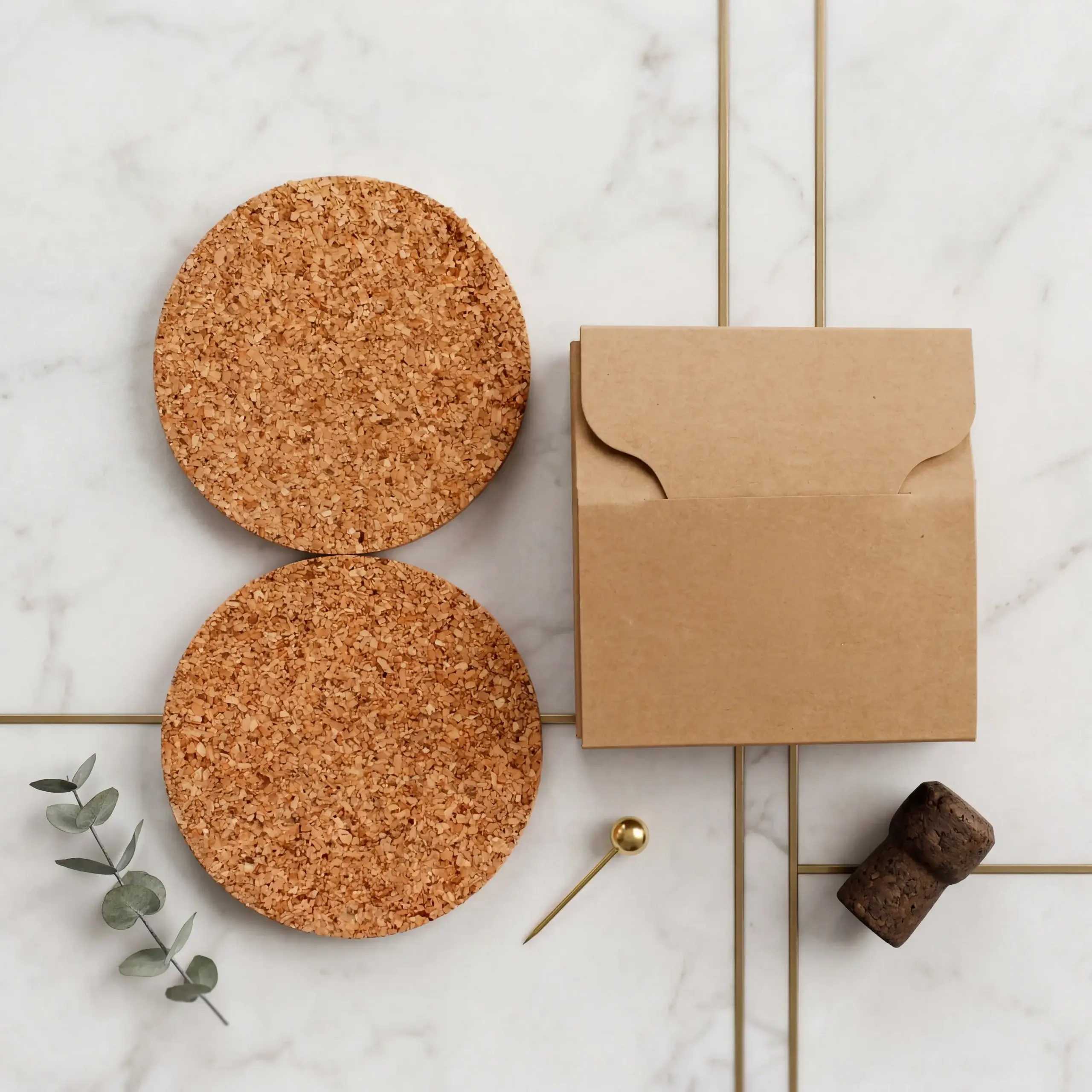 Cork Coasters Set (2pc)