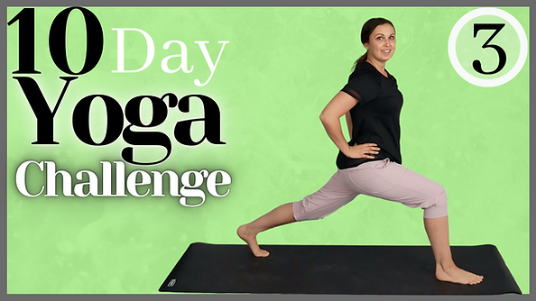 In Day 3 of our 10 Day Yoga Challenge, we explore postures that build strength and flexibility in our body!
We explore postures that you would typically see in a public yoga class. Once again, I walk you through the ins and the outs of each pose and movement. I provide suggestions and strategies along the way that you can play around with and explore.
Daily Affirmation:
“I view challenges as opportunities for growth.”
Consider your response to challenges without passing judgement. Our responses vary and are unique to us.
See you on the mat!