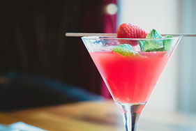 Red Cocktail Glass