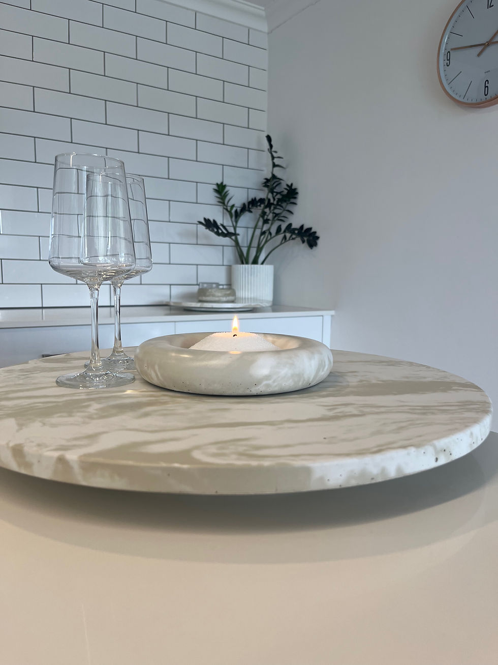 Thumbnail: Designer Concrete Lazy Susan - Handmade Centrepiece