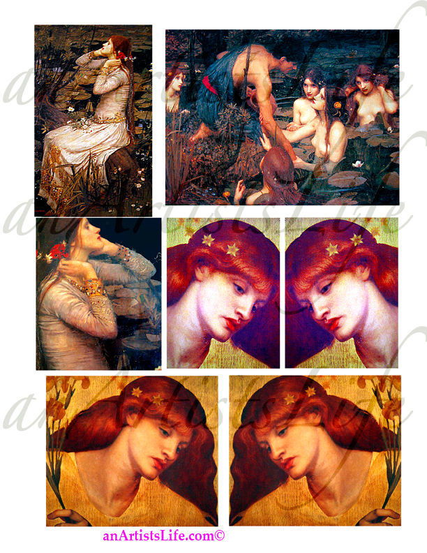 Vintage Women Collage Sheet Digital Download