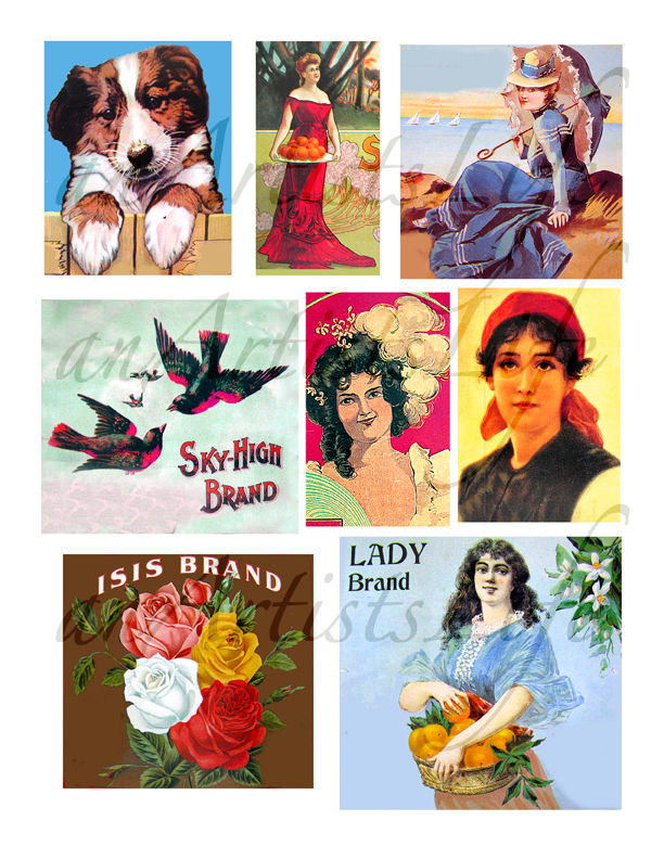 Crate Labels 2 Collage Sheet Digital Download