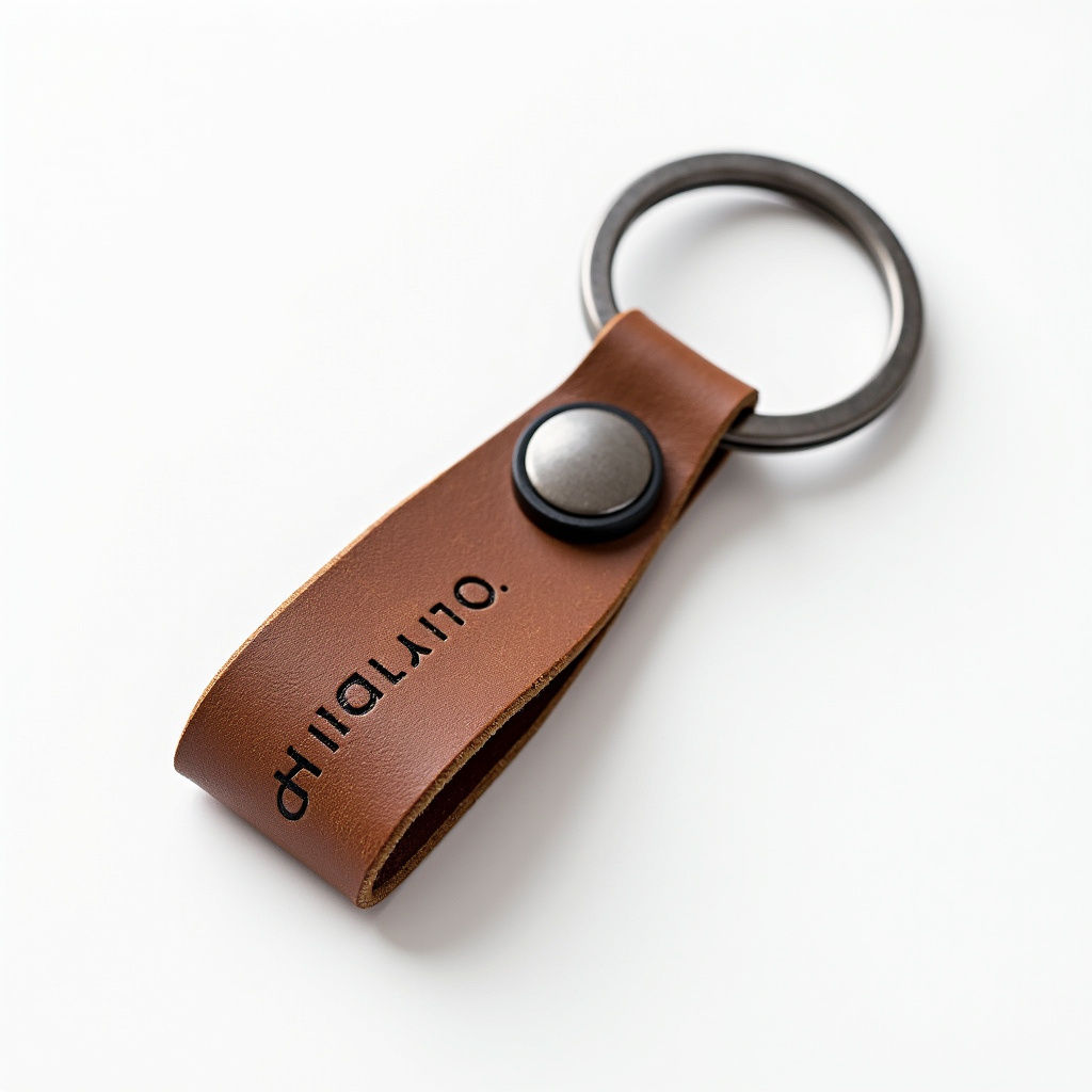 Porte-clés Gravé Cuir