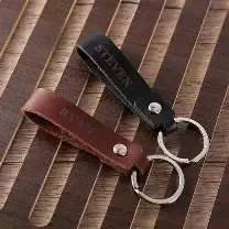 Miniature : Porte-clés Gravé Cuir
