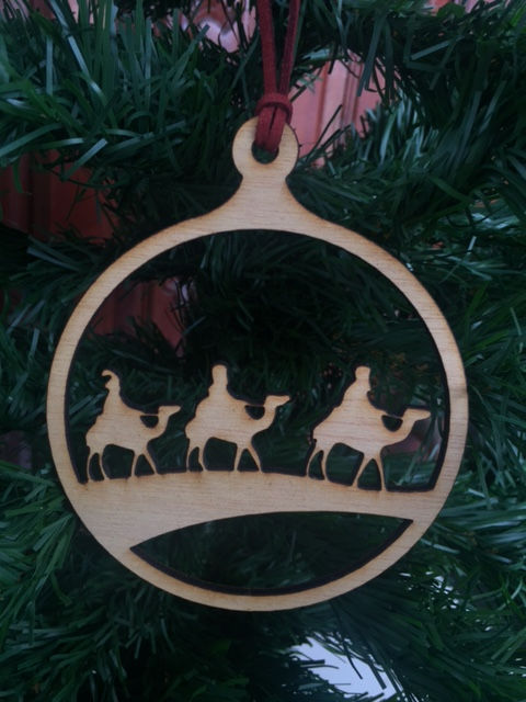 Wise Men Wooden Ornament