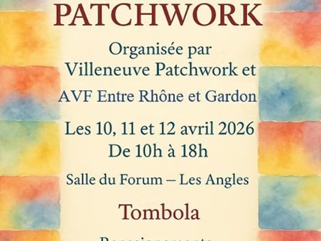 Retour sur l'exposition patchwork au forum des Angles.