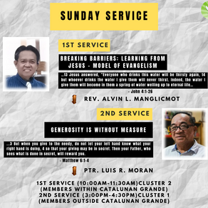 Sunday Physical Worship Service November 28, 2021