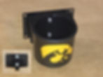 Iowa Hawkeye wall mount cup holder horizontal plate