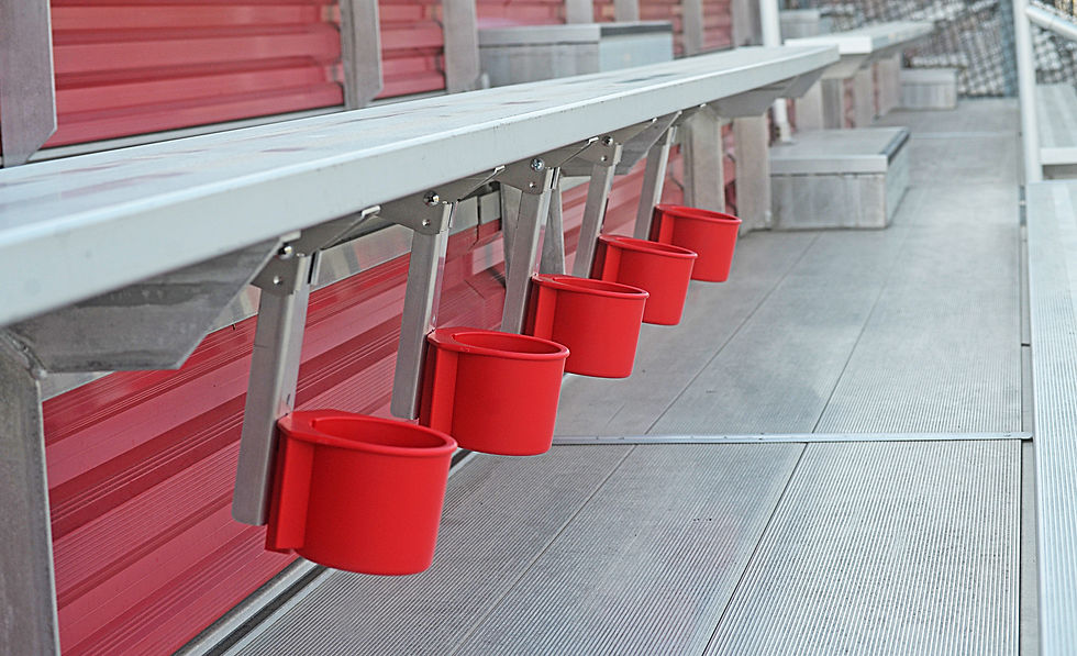 Under bench cup holder side profile
