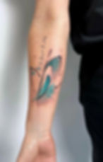 fine line and watercolour tattoo minimal heart abstract, feminine delicate , artistic