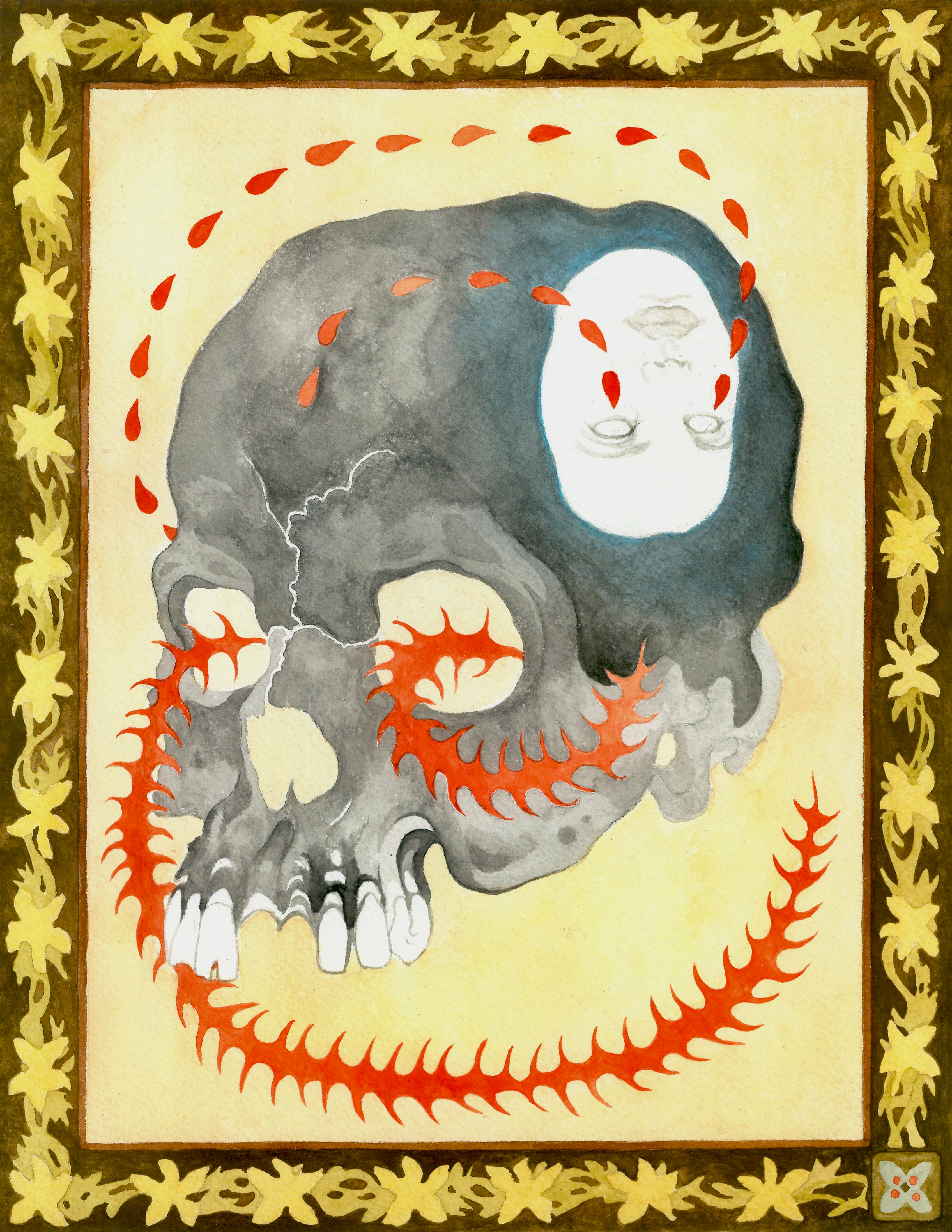 FIRE SKULL CYCLE PRINT