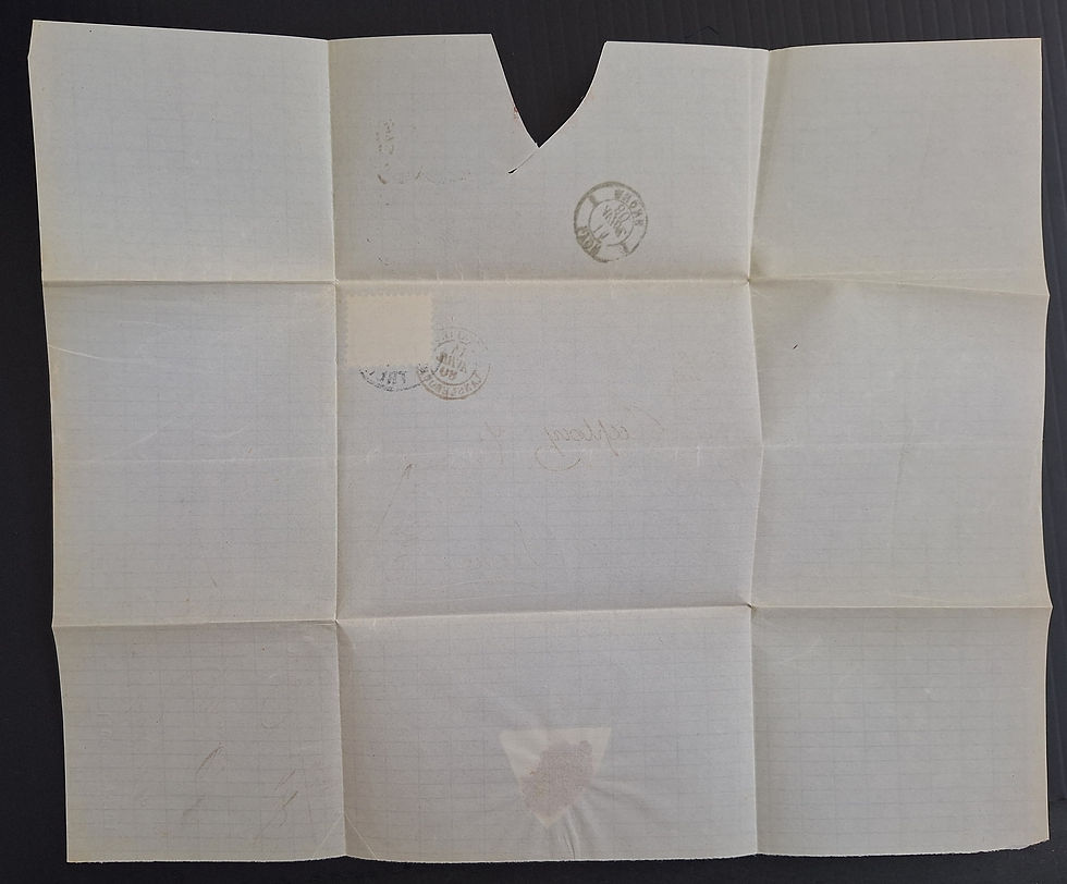 Thumbnail: 1880 Austria Outer ties 10Kr Stamp cd Trento?-Lione