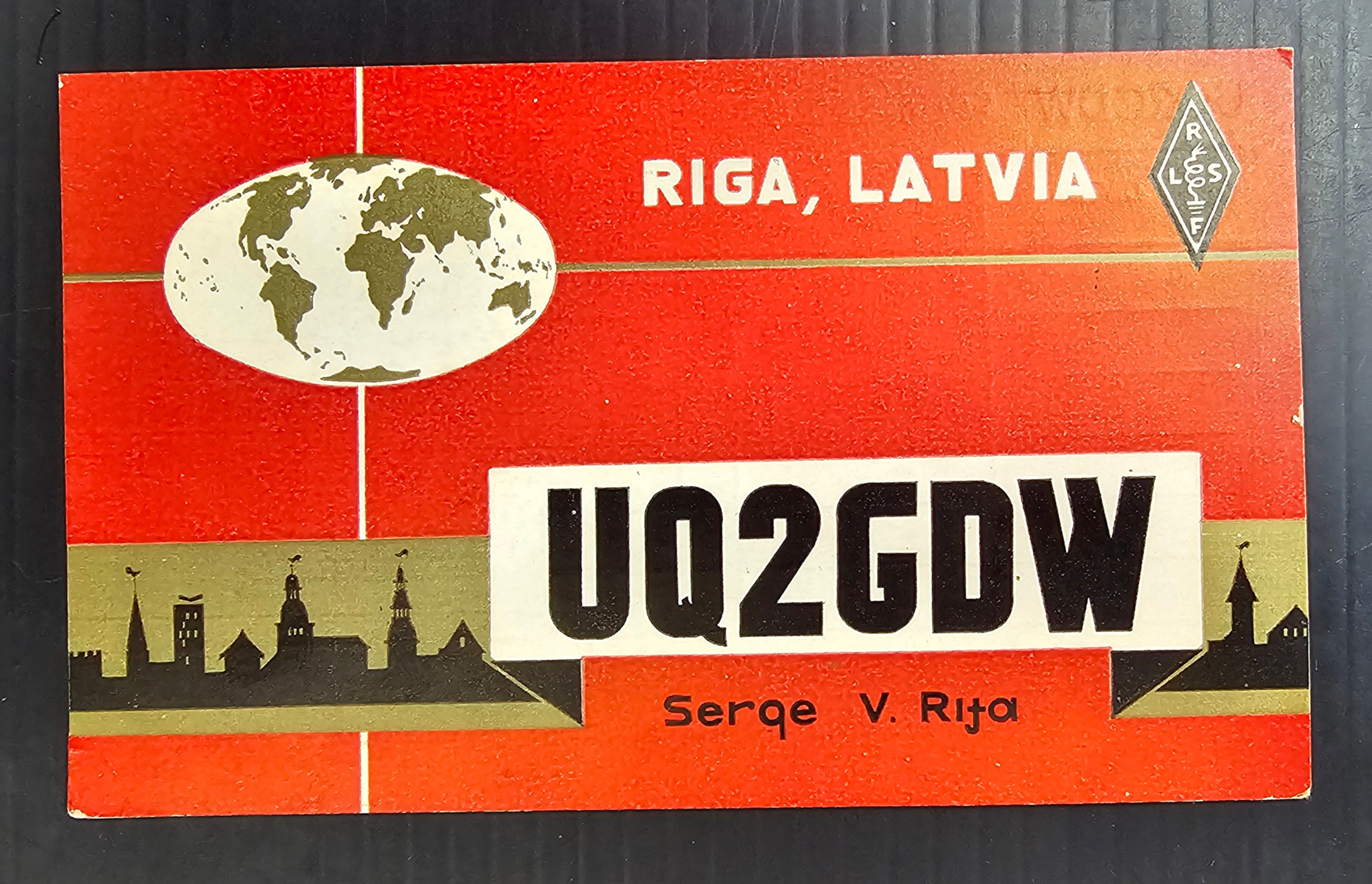 1982 Latvia Amateur Radio Card-UQ2GDW, Riga to VK9ZR, Mellish Reef