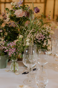 Wedding dinner table