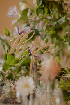 Wedding dinner table
