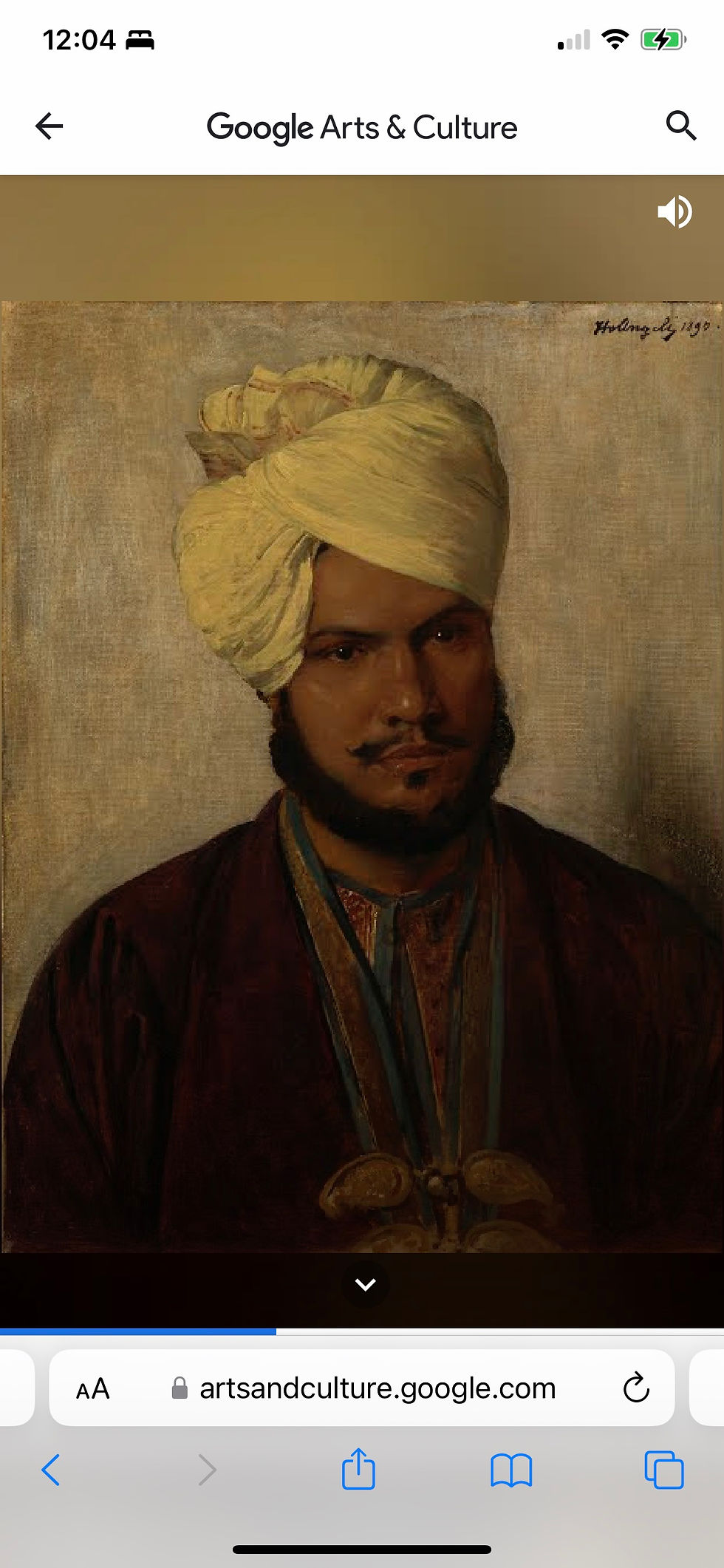 Mohammed Abdul Karim painting at the Osborne house