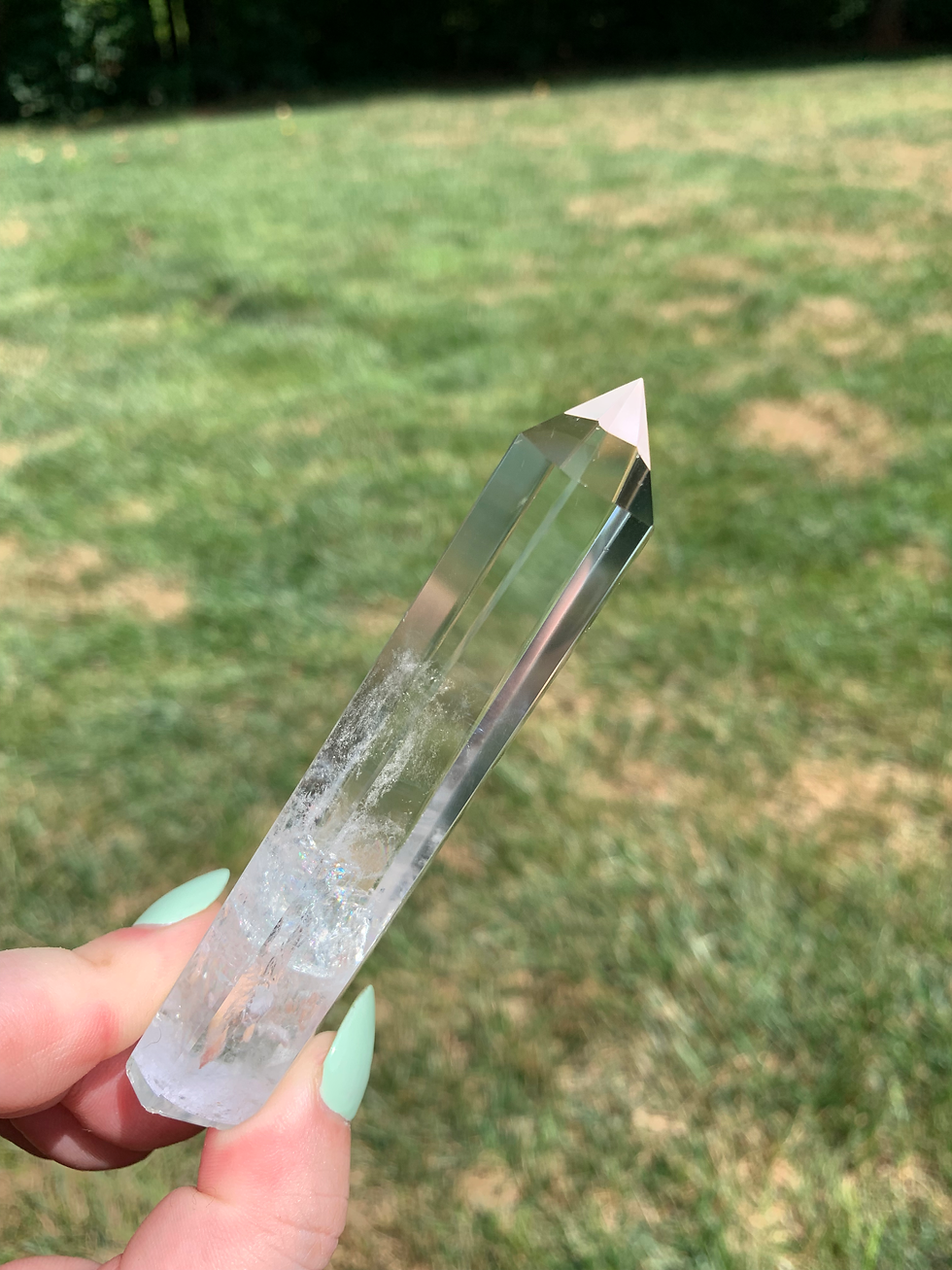 Thumbnail: Clear Quartz Tower with Natural Inclusions | Polished Quartz Point | 4.3"