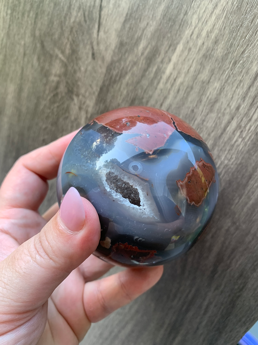 Thumbnail: Football Agate Sphere (UV Reactive) | Polished Specimen | 3.2"