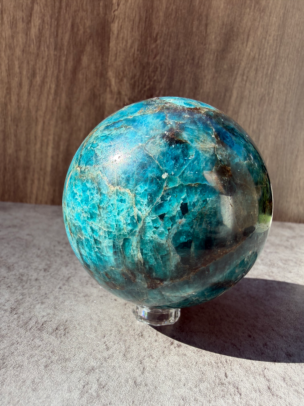 Thumbnail: Blue Apatite Sphere | 2.7" Polished Mineral Sphere