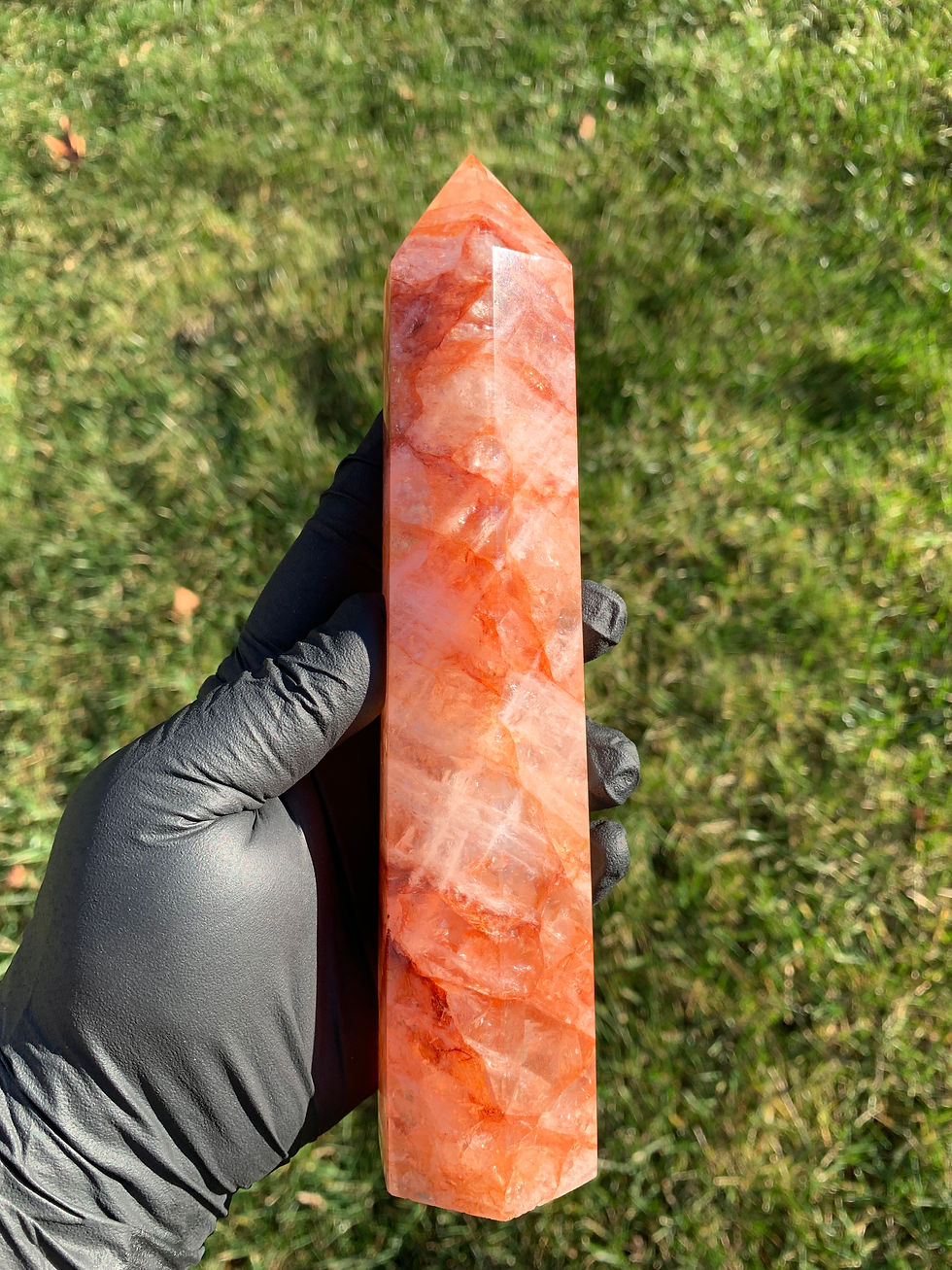 Thumbnail: Hematoid (Fire) Quartz Towers | Polished Points | Approx. 7.75"