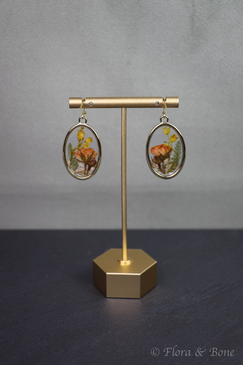 Thumbnail: Pressed Flower Resin Earrings | Real Botanicals | One of a Kind